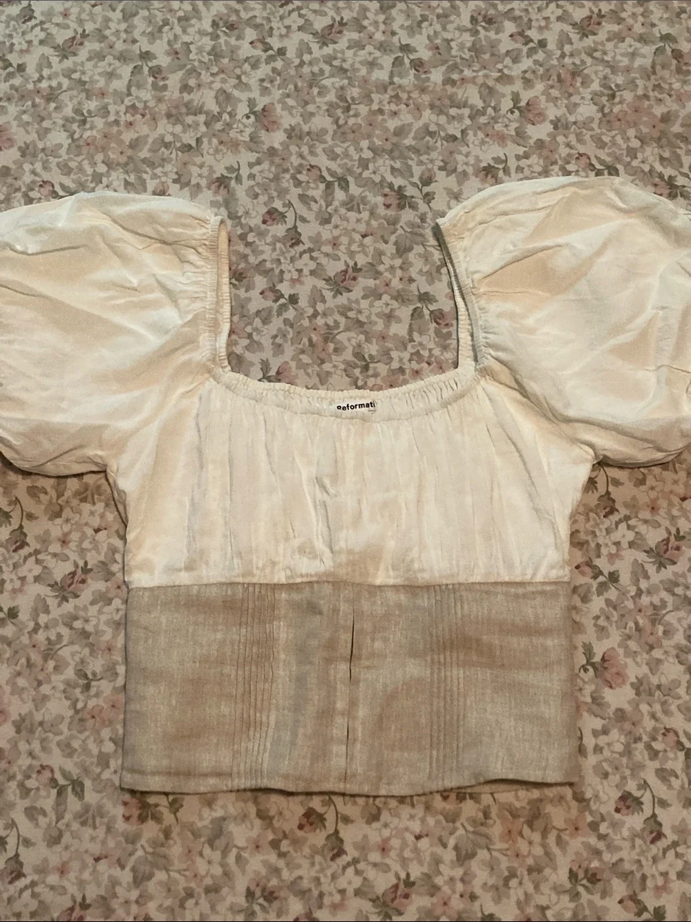 Reformation Alayna Linen Corset Top